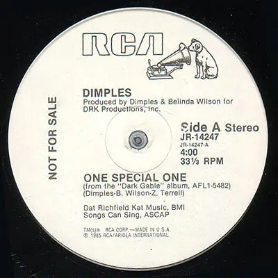 Richard Dimples Fields One Special One Vinyl Single 12inch RCA