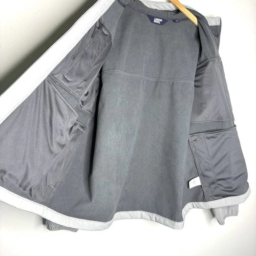 Lands' End Men's Softshell Full Zip Hooded Jacket w/ Pockets Gray XL 46-48 image 5