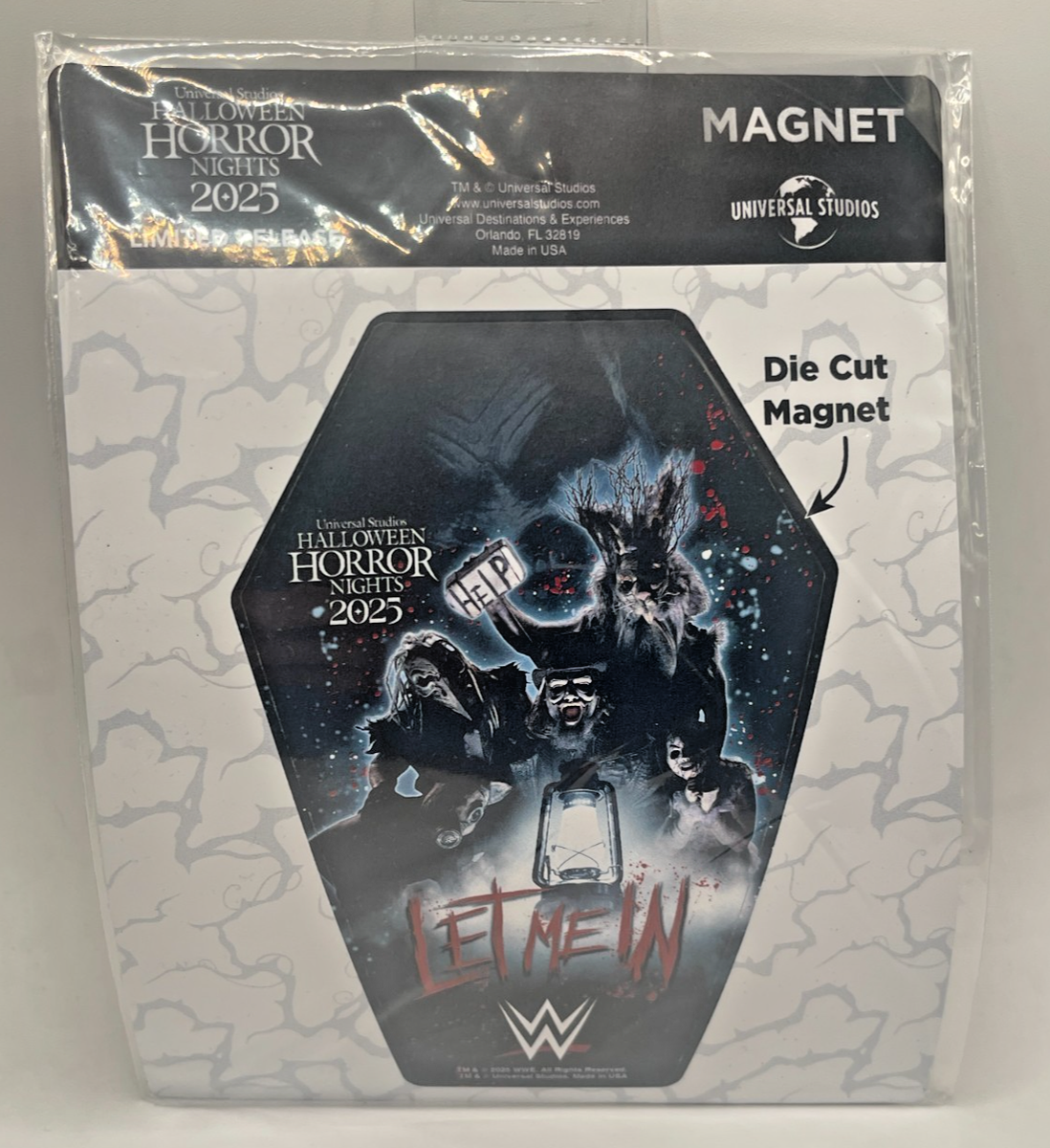 Universal Halloween Horror Nights 2025 HHN WWE Wyatt Sicks Die Cut