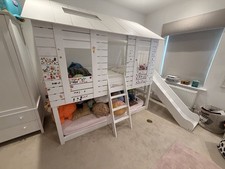 Noa & Nani Christopher Treehouse White Bunk Bed With Slide