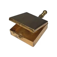 Vintage Brass Silent Butler Pocket Ashtray MCM Tobacciana 