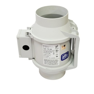 Soler and Palau TD-100 4''/100MM Inline Mixed Flow Duct Fan - Off-White