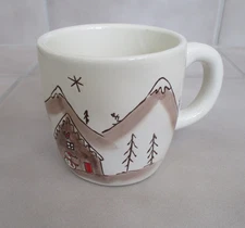 Potter's Studio SKI VILLAGE Winter Snow Coffee Mug Cup VILLAGE