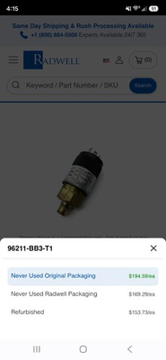 #ad barksdale pressure switch $224.00
