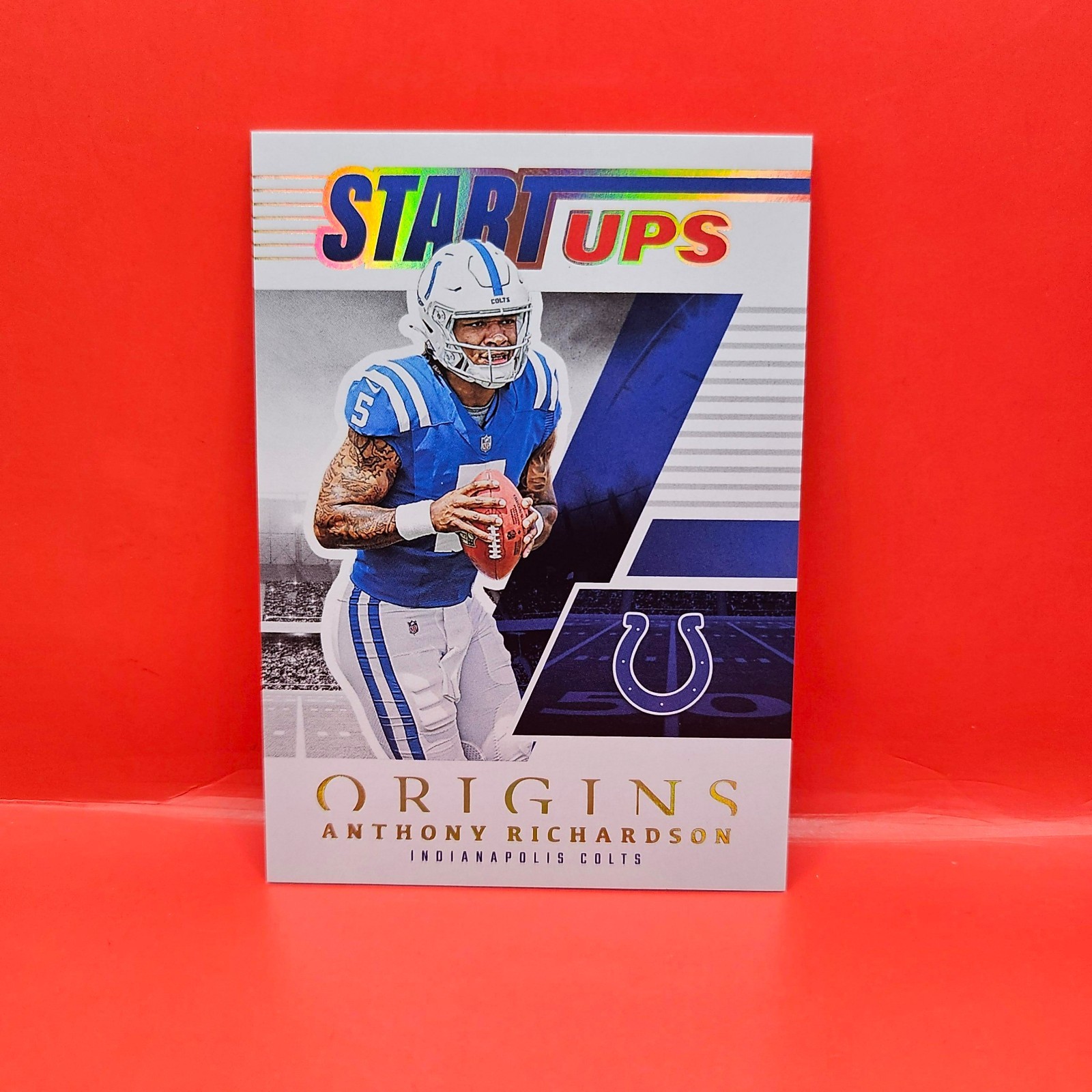 2023 PANINI ORIGINS #SU-1 ANTHONY RICHARDSON (RC) START UPS COLTS