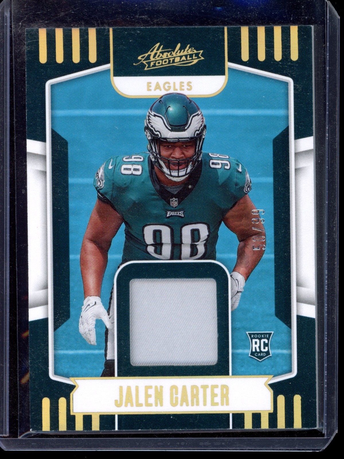 Jalen Carter Panini Absolute Absolute Rookie Materials #ARM5 Gold
