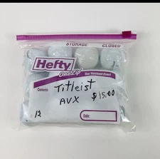 12 Titleist AVX 3A/4A Pre-Owned Golf Balls White 1 Dozen