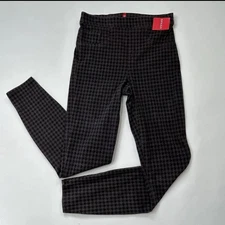 Spanx Jean-ish Ankle Leggings Womens Size Small Gray Houndstooth Slimming