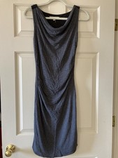LOFT Charcoal Gray Cowl Neck Tank Summer Dress Sz XS