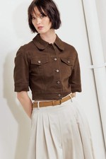 EFFORTLESS EDGE BROWN TWILL JACKET