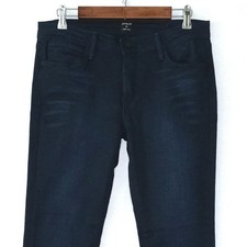 JUSTBLACK womens USA Made bootcut jeans size 31 stretch mid rise blue dark wash