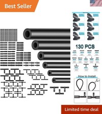 Silicone Vacuum Hose Kit 6PCS 5FT 1/8" 5/32" 3/16" 1/4" 5/16" 3/8" ID High Pe...