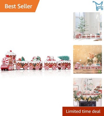 Gingerbread Decorations Lighted Holiday Train Figurines Christmas Table Cente...