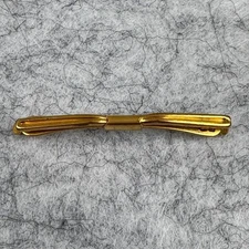 Vintage Art Deco Bar Slide On Collar Clip Nu-Lok Gold Tone Pat. 1849020 Mens Acc