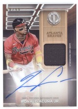 2024 Topps Tribute Autograph Relic Ronald Acuña Jr. #RA Tribute to Threads 68/99