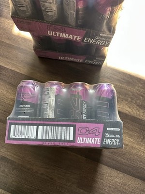 C4 Performance Energy Drink, Grape Popsicle, Zero Sugar 16 Fl Oz (12 Pack)