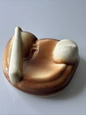 Vintage Baseball Glove Ashtray Ceramic