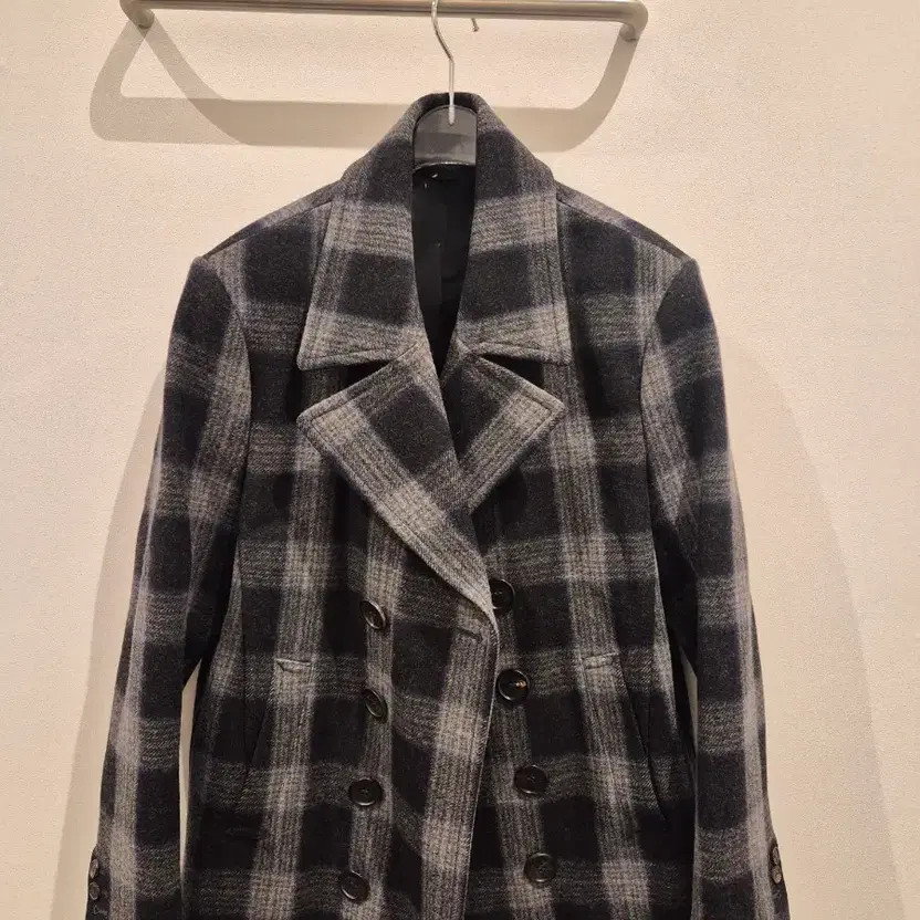 Neil Barrett Checked Double Button Wool Coat - El… - image 2