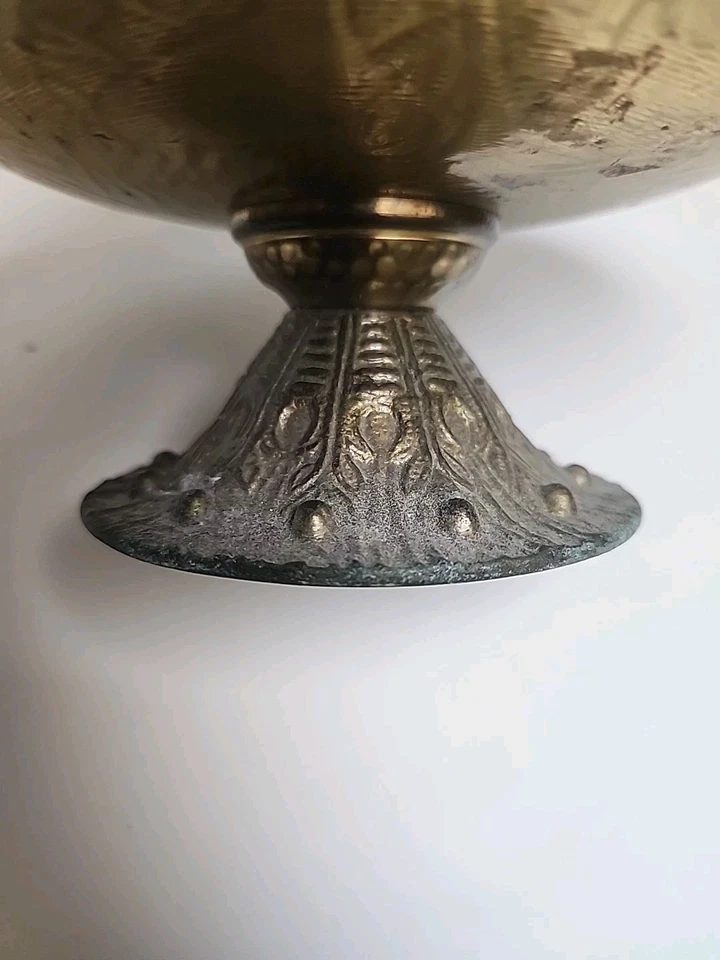 Винтажный TAMAR Израиль Латунный Щелкунчик Пьедестал Тарелка MCM Brutalist 1960-е - Изображение 4 из 4