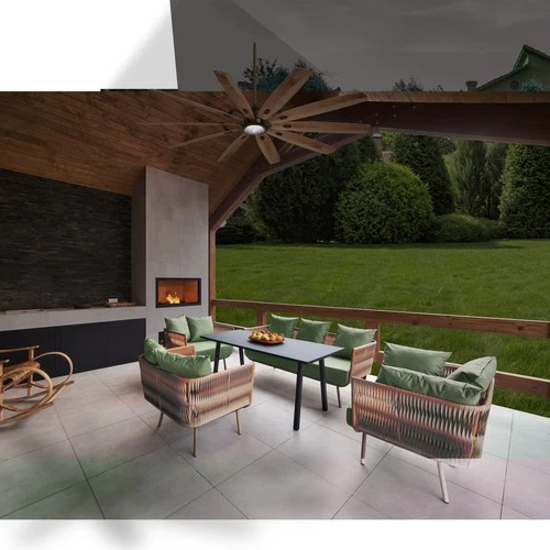 Minka Aire Barn H20 84" Ceiling Fan - Barnwood 10-Blade Remote Control - Picture 3 of 3