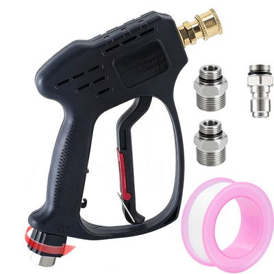 #ad 5000 PSI High Pressure Washer Gun Car Wash Foam Spray Short Wand 3 8quot; Connector $26.99