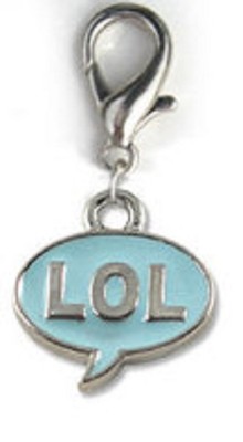 NEW Diva Dog Cat Pet Jewelry Gift Enameled Collar Charm Lobster Clasp LOL Blue