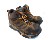Merrell Mens Moab 2 Ventilator Mid Waterproof Comp Toe CSA Work Boot Brown 7W