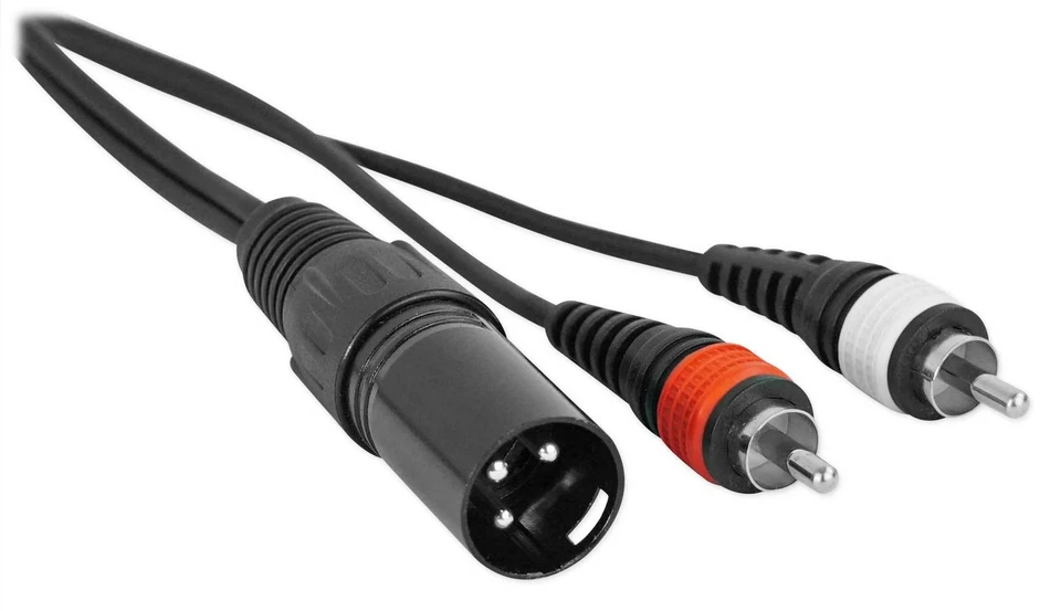 Rockville RXLRDRCA5 5' Ft. XLR to Dual RCA Pro Audio Cable 100% Copper - Image 2 of 3