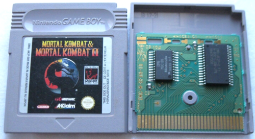 mortal kombat & mortal kombat 2 authentique version originale game boy fah - Photo 1/4
