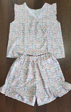 Baby Doll - Two-Piece Pajama Set - Multicolor Floral - Poly Blend - 40" Chest