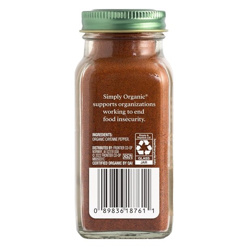 Cayenne Pepper, 2.89 Ounce, Pure, Organic Cayenne Peppers, No Gmo'S, Kosher Cer - Picture 3 of 5