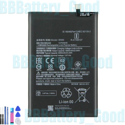 Replacement Phone Battery BN66 For Xiaomi Mi POCO C40 6000mAh With Tool