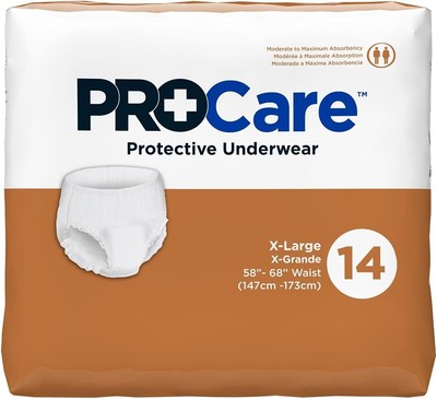 39283100 White Extra Large ProCare Adult Moderate Absorbent Underwear - Pack of