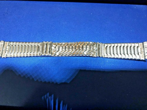 JB CHAMPION VINTAGE BAND 19MM SPRING LOADED END HALF STRETCH HALF SOLID - Picture 3 of 3