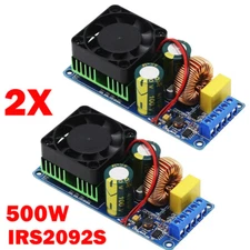 2x IRS2092S 500W Mono Channel Digital Amplifier Class D HIFI Power Amp Board NEW