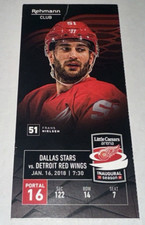 1/16/18 Detroit Red Wings Dallas Stars NHL Ticket Stub Bishop Win Spezza Goal x2