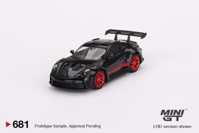 Mini GT 1:64 Porsche 911 (992) GT3 RS Black with Pyro Red