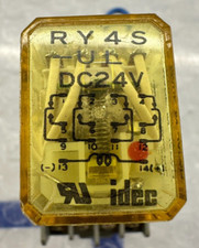 IDEC RY4S-UL DC24V 24 VDC Pilot Cube Relay w/ Base
