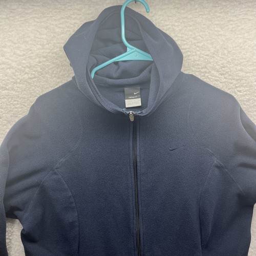 Nike Hoodie Youth L(12-14) Blue Fleece Zip Up back pocket Activewear Sports Fit - Picture 5 of 21