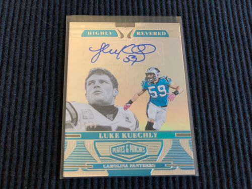 2023 PANINI PLATES & PATCHES LUKE KUECHLY *HIGHLY REVERED AUTO #11/99* PANTHERS