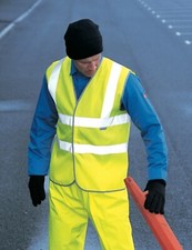Image of Dickies Hi-Vis Viz Highway Safety Waistcoat Yellow Reflective Vest SA22010 LARGE
