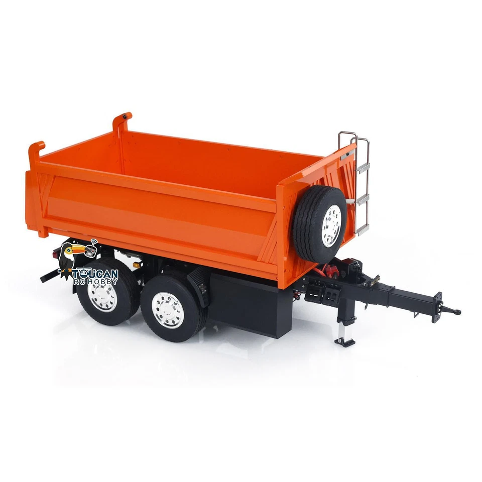 LESU 1/14 RC Trailers 2-Axle Metal Electric Hydraulic Self-dumping Full Trailer - Image 2 of 4
