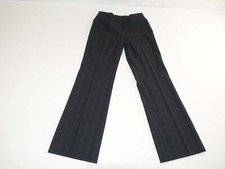 Classiques Entier Women's Dress Pants Size 6 x 33 Black Dark Gray Wool Slacks