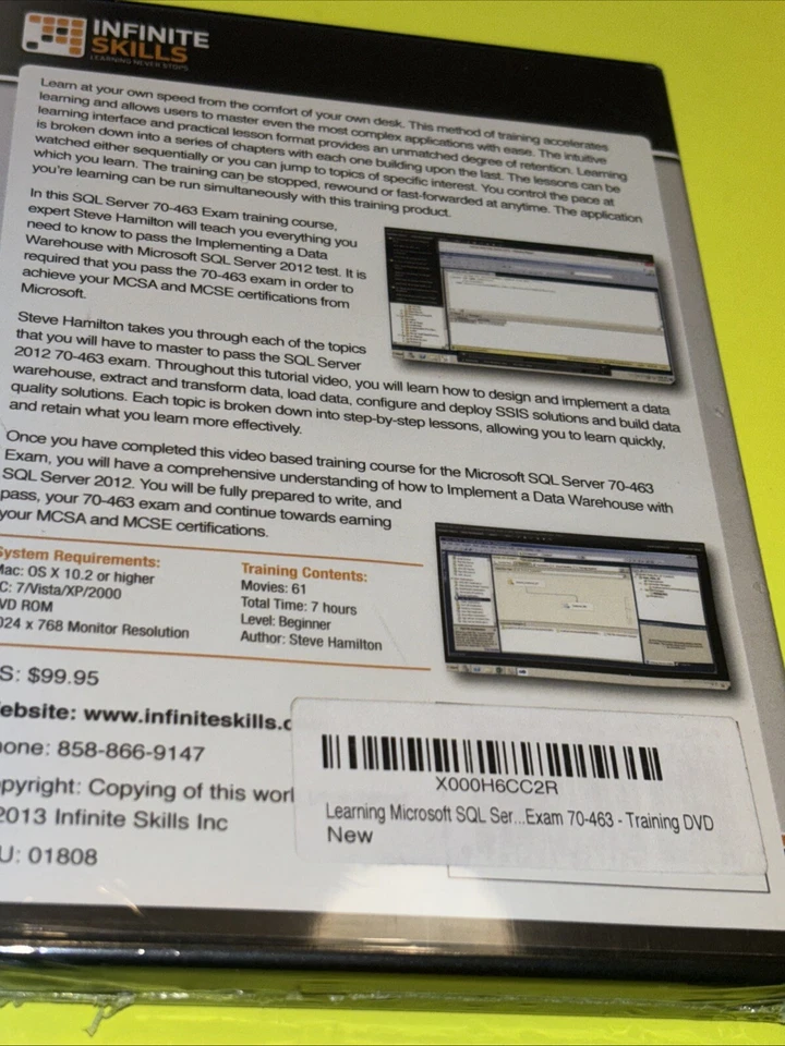 HABILIDADES INFINITAS: SERVIDOR SQL 2012 ENTRENAMIENTO VIDEO DVD gestión de datos ¡Envío rápido!! Foto 4 de 4