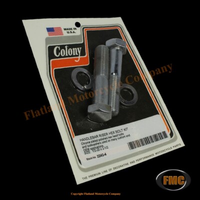 Colony 2242-4, Riser Bolt Set, 1/2-20 x 2-1/2'', Hex Head, Chrome