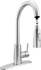 LDR 015 10510CP Chrome Single Handle High Arc Pulldown Spray Kitchen Faucet New