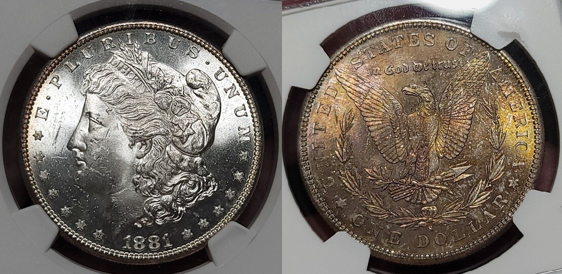 1881-S $1 MS63 NGC