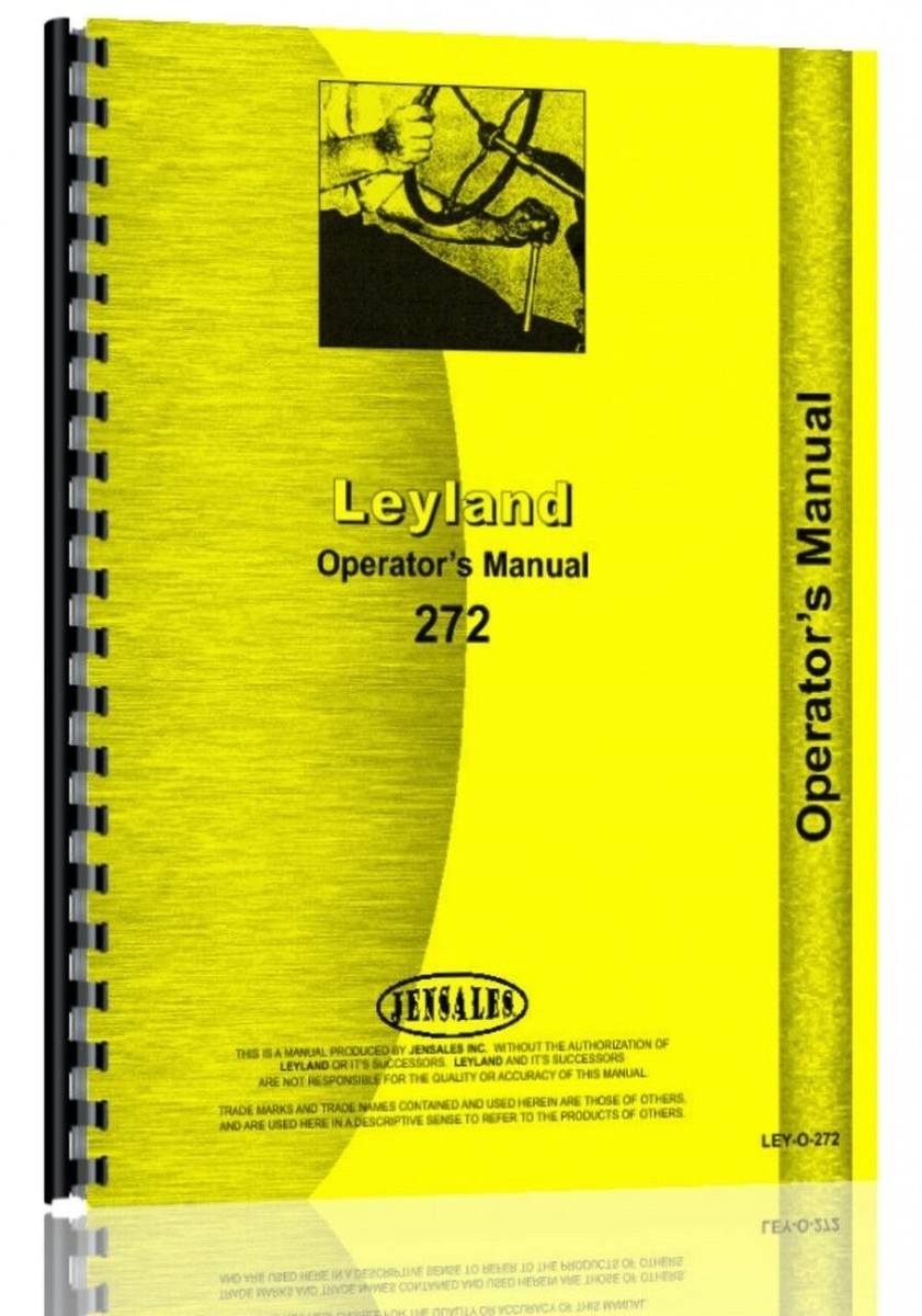 Operators Manual Leyland 272 Tractor | eBay