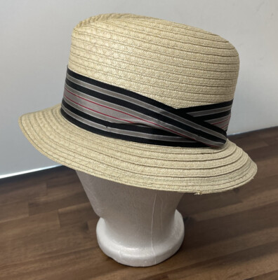 Vintage Flicker Milan Straw Fedora VINTAGE ADAM FLICKER MENS  display picture 2