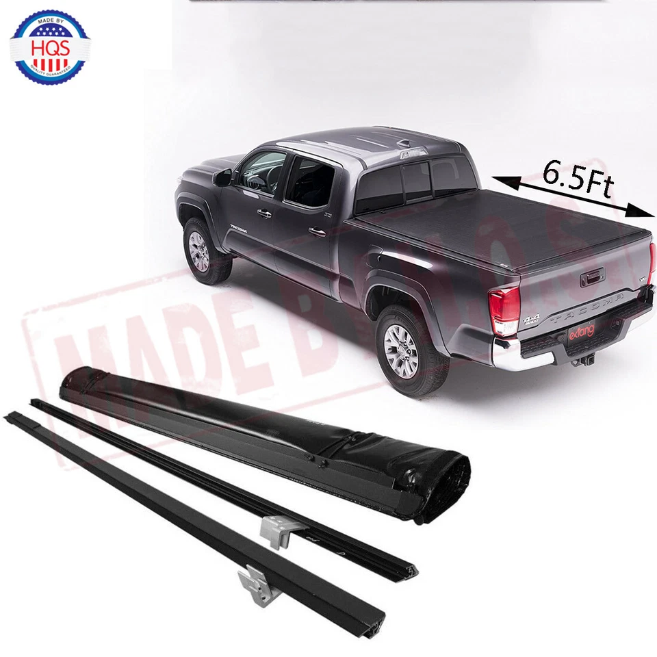 6.5ft ROLL-UP SOFT Tonneau Cover For 2007-2013 Chevy Silverado GMC Sierra Bed Foto 2 de 4